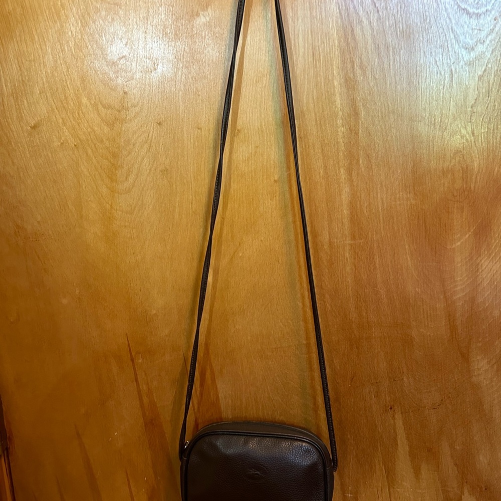 Vintage  Longchamp pebbled, leather brown shoulder bag - Picture 12 of 14
